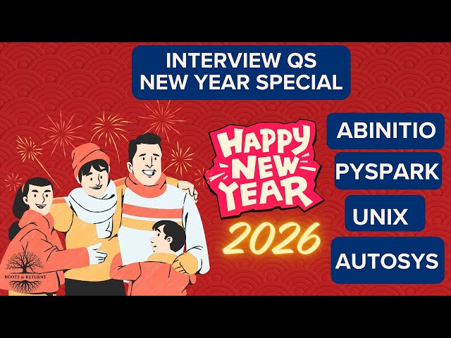 4 Skills Data Engineer Interview Qs (Abinitio,Pyspark,Unix,Autosys) Solved!!