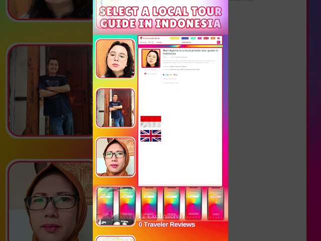 Explore Indonesia with local tour guides from the PRIVATE GUIDE WORLD platform #shorts