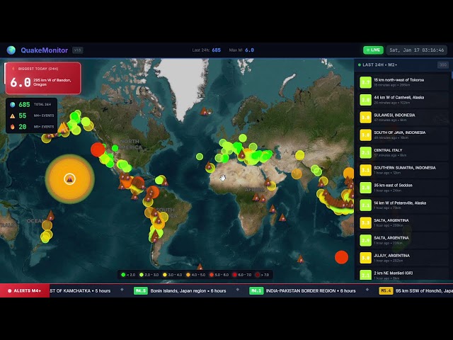 🔴 LIVE 24/7 - Real-Time Earthquake Monitor | Global Seismic Activity | #earthquake #live