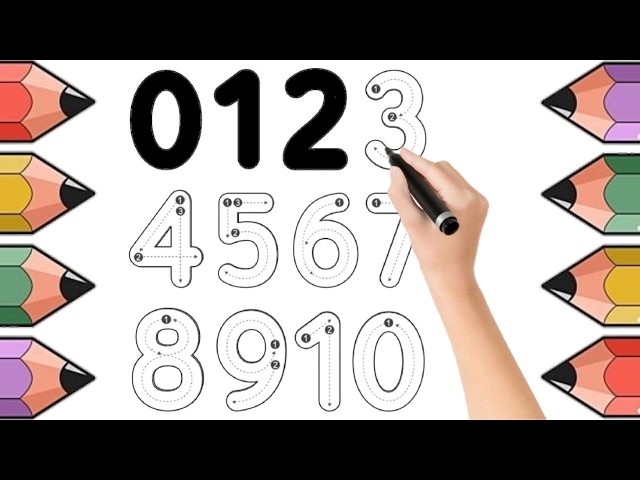 Learn to write numbers from 0 to 10 with Happy brain kids learning