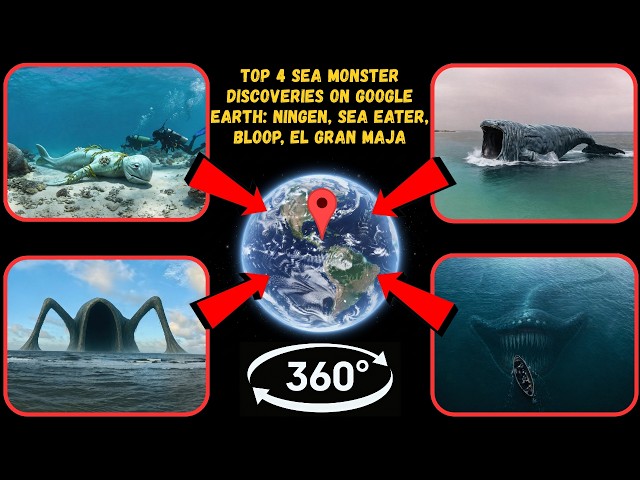 Video 360° - Top 4 Sea Monster Discoveries on Google Earth: Ningen, Sea Eater, Bloop, El Gran Maja