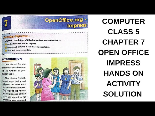DAV CLASS 5 COMPUTER CHAPTER 7 OPEN OFFICE IMPRESS | HANDS ON ACTIVITY AND SOLUTION BY ASIF SIR