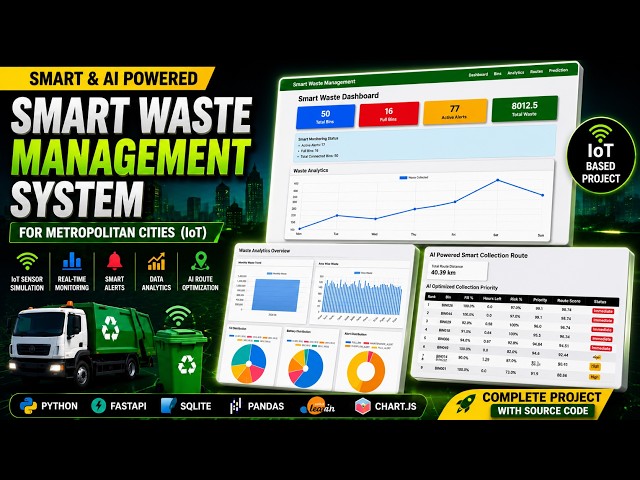 SMART WASTE MANAGEMENT SYSTEM (IOT) |  FastAPI + Python + Data Analytics Project