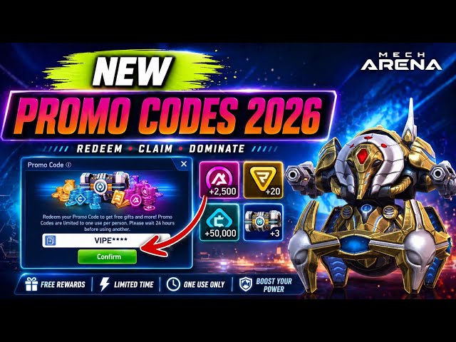 ⚠️ EXCLUSIVE ⚠️ MECH ARENA PROMO CODES 2026 JULY 🎁 FREE MECHS & GREAT REWARDS! ✅