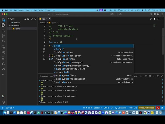 [Hindi] JavaScript class 2 | Live Class | Unedited
