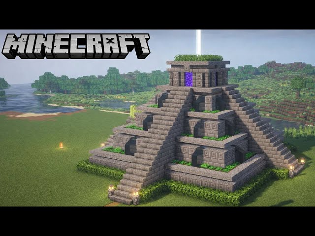 I Built a Temple with a Beacon in Minecraft Survival 🏯✨ | 20 Days Build