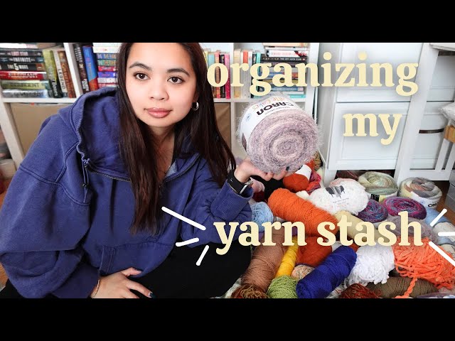 organizing my yarn stash 🧶