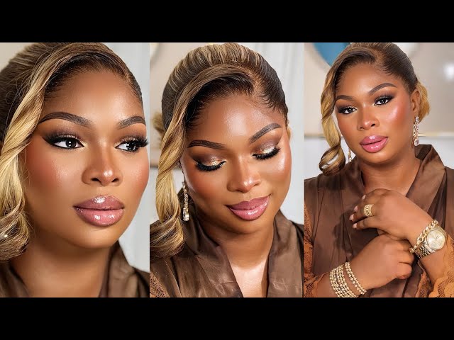 Step-By-Step Dark Skin Makeup Tutorial | Flawless Soft Glam for Beginners 