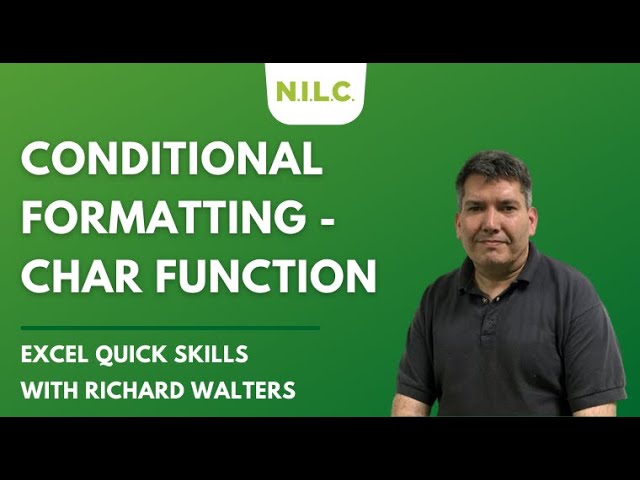 How to apply Conditional Formatting using the CHAR function in Microsoft Excel