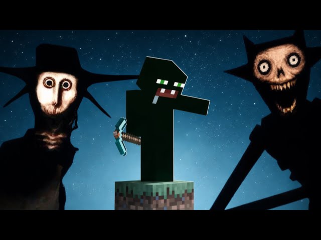 I Survived Minecraft ONE BLOCK With EVERY HORROR MOD