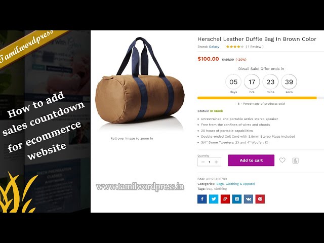 How to add a sales countdown timer for an  eCommerce website | Tamil