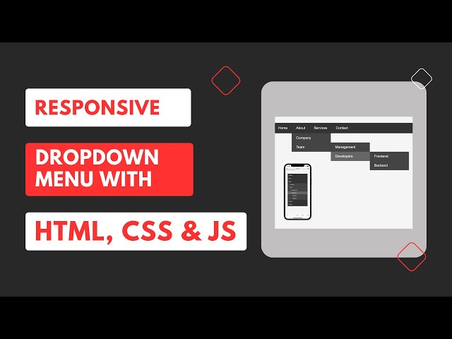 Responsive Dropdown Menu with HTML, CSS & JS