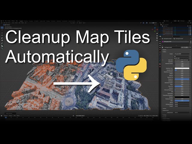Cleanup Map Tiles Fast Using Blender