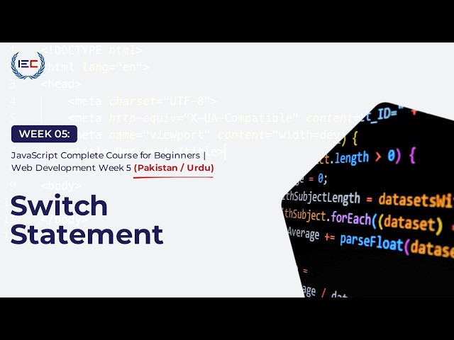 JavaScript Switch Statement Explained | Control Flow Made Easy (Pakistan/Urdu)