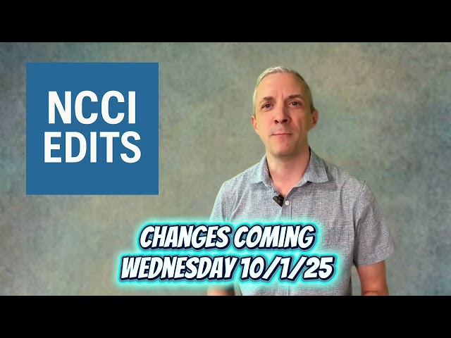 NCCI edits, MUEs Q4 2025