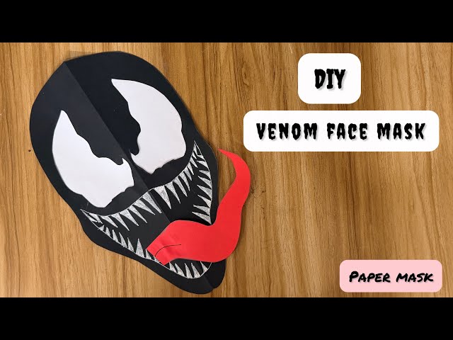 How to Make Venom Face Mask / Marvel Supervillain Venom Mask Tutorial #venom #marvel  #cosplay