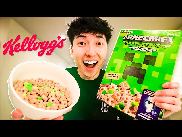 MINECRAFT CEREAL TASTE TEST!