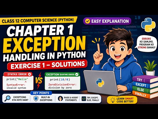 Class 12 Python Chapter 1 EXERCISE 1 Solution in details 😍 | NCERT Computer Science