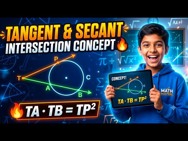 Tangent and Secant Intersection Concept🔥|| #maths #mathstricks #mathshorts #mathematics #mathematik