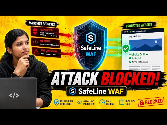 I Tried Hacking My Website… SafeLine WAF Blocked It? 🔥 | SafeLine WAF #cybersecurity