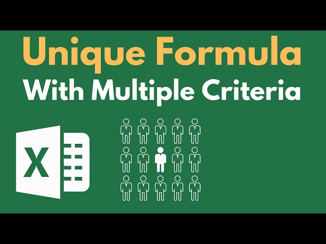 Get UNIQUE VALUES with MULTIPLE CRITERIA in MS Excel (Using the UNIQUE Formula)