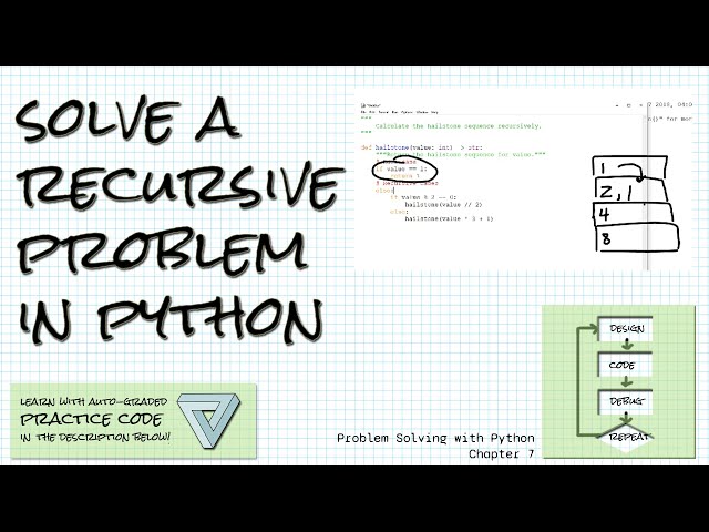 Solving a recursion problem in Python; Practice links! Problem Solving w/ Python Ch 7 Programming