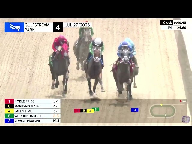 4ta Carrera de Gulfstream Park | Lunes 27 de Julio de 2026