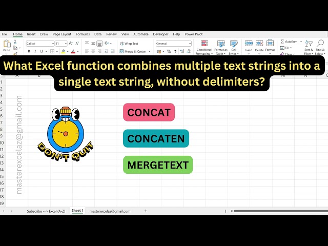 #345 - Excel formula question and answer