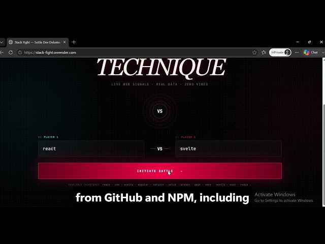 I Built a Website That Makes Tech Stacks Fight | Stack Fight