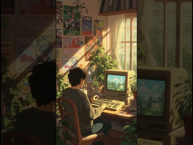 coding in 1998 flow state 💾 lofi beats #shorts