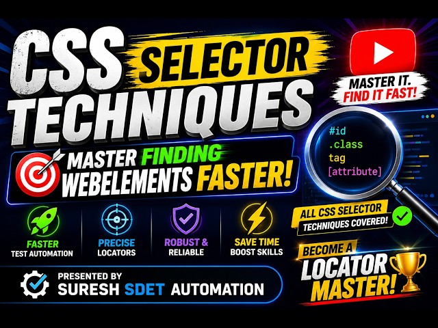 Stop Struggling with Locators! 🔥 Master CSS Selectors for Automation Testing