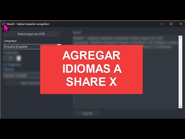 Share X: Cómo Añadir Idioma al OCR ✅