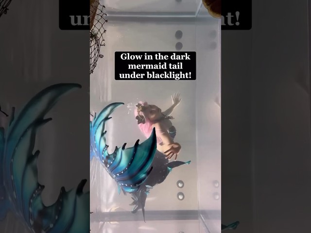 Glow in the dark mermaid tail 🌟 #finfolkproductions #mermaidtail