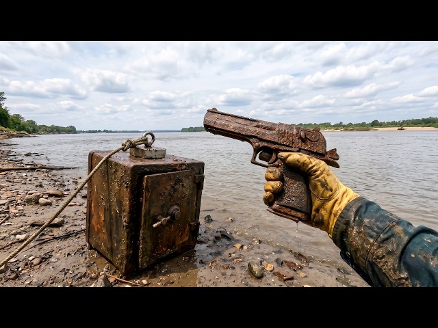 WE FISHED OUT a GUN and a SAFE from this RIVER