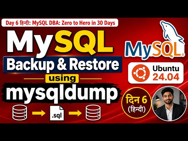 MySQL Backup & Restore using mysqldump on Ubuntu 24.04 | Complete Database Backup Lab 🚀 #mysqldum...