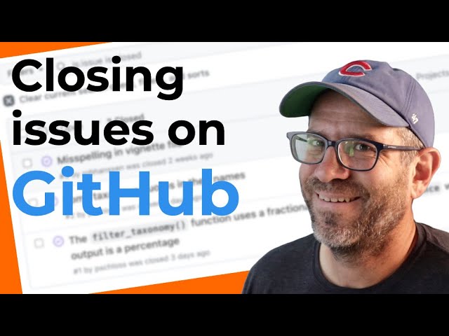 Closing issues on GitHub when building R packages with test driven development (CC303)