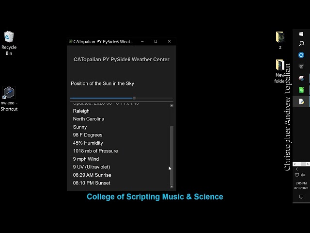 Python PySide6 Weather Center Application