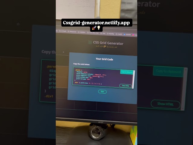 Grid Generator 🎯🚀💡 #css #frontend