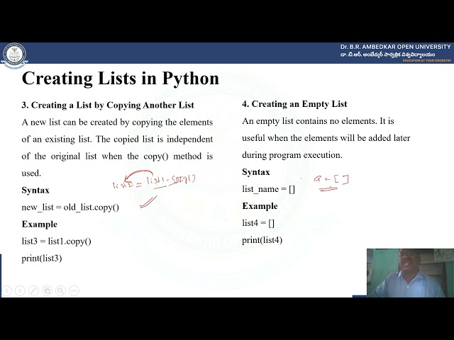 Programming with Python: Unit-7: Lists Part-1
