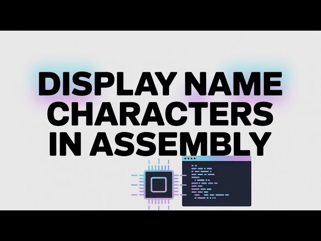 EMU8086 Assembly Language | Write a program to display a name with characters on screen