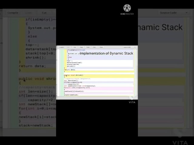 Implementation of Stack and Dynamic Stack in Java #coding