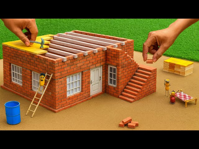 How to Build a Mini House with Real Bricks | Creative DIY Project