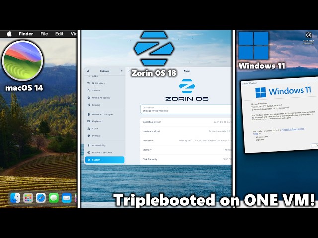 Triplebooting Windows, Linux (Zorin OS) and macOS! (sonoma)