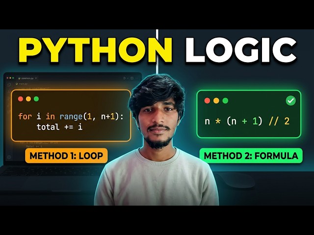 Sum of N Natural Numbers in Python 🔥 | సులభంగా Logic Building for Beginners