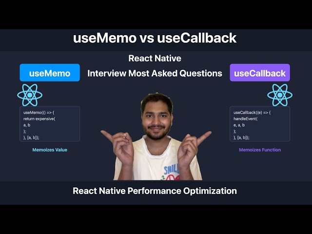 useMemo vs useCallback Hook Performance ↑  | InterView Questions |  | React Native Full Course 2025