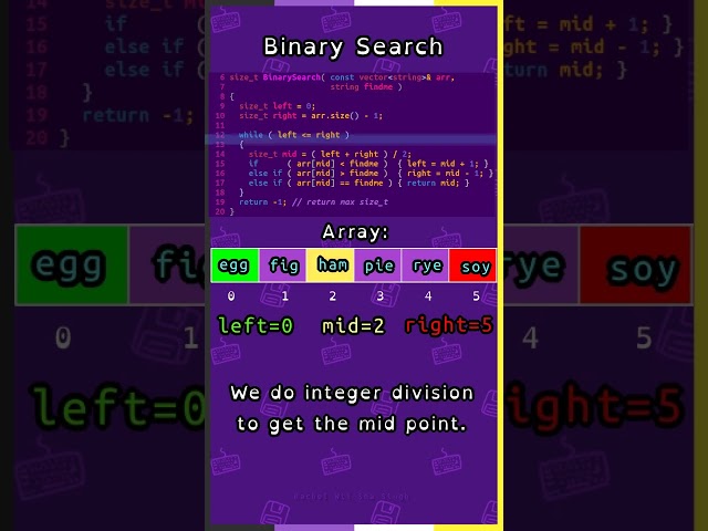 Binary Search in C++ #cplusplus #cpp #programming #binarysearch