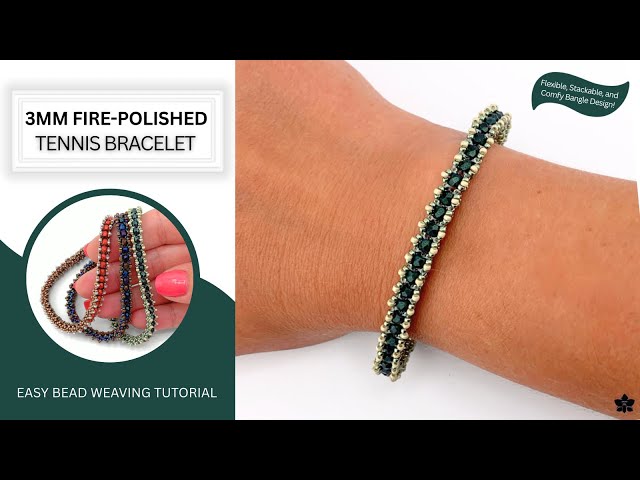 3mm Fire-Polished Beaded Tennis Bracelet Tutorial