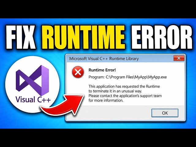 How To Fix Error Microsoft Visual C++ Runtime
