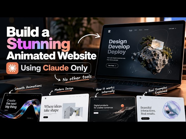 I Built a Stunning Animated Website Using Claude ONLY
