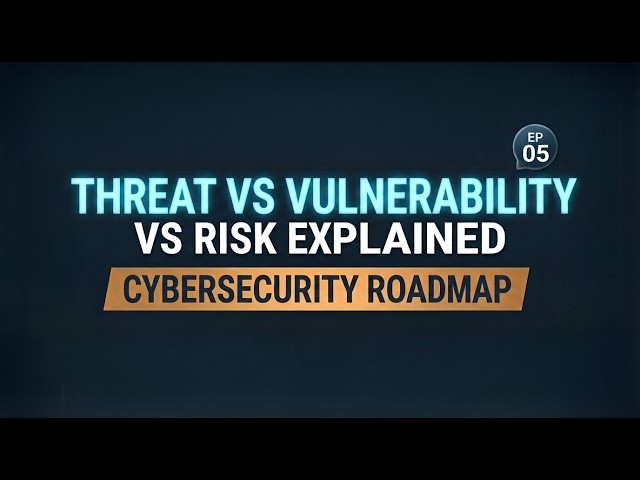 Threat vs Vulnerability vs Risk Explained | Cybersecurity Roadmap EP05